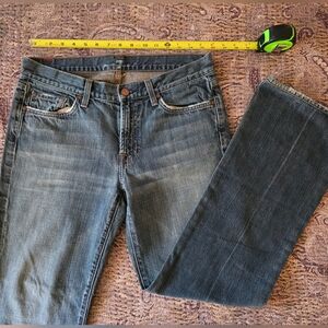 7 For All Mankind Men's Straight Jeans in Dark Blue